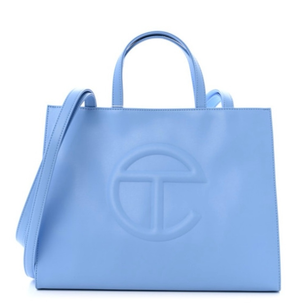 Telfar cerulean. Blue Tote Guc comes with dust cloth SIZ 15/11 - Picture 3 of 14